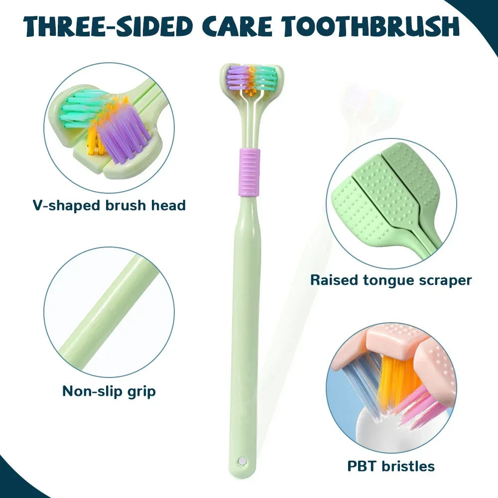 Three Sided Toothbrush