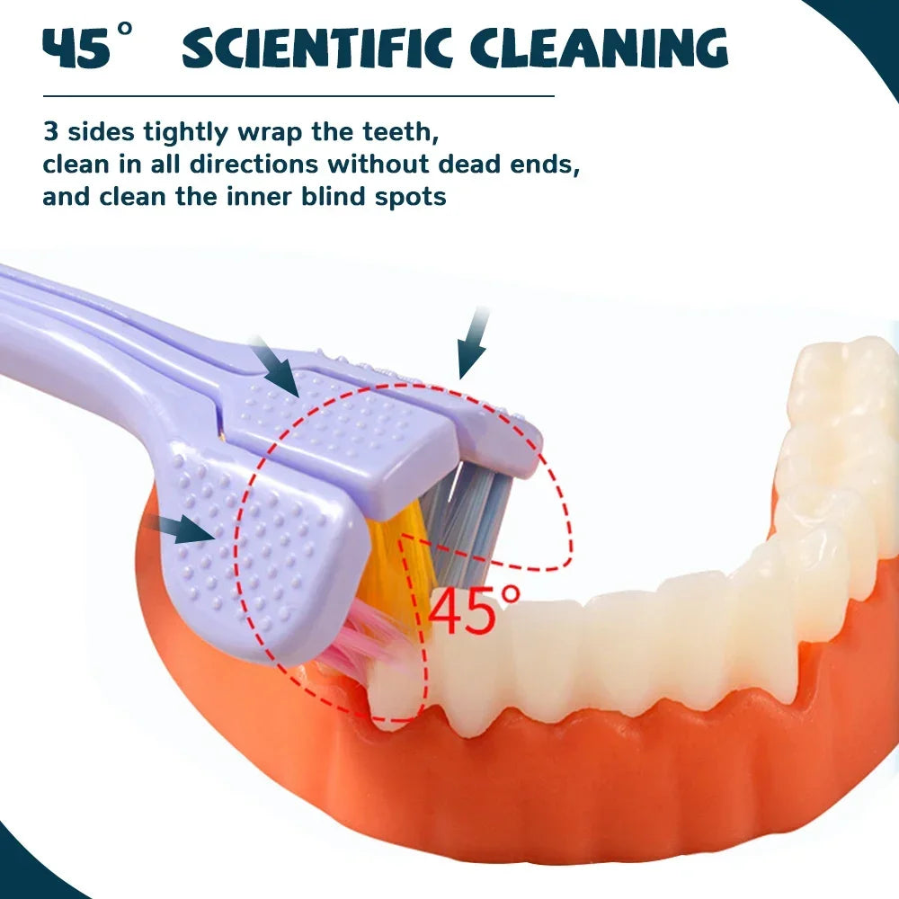 Three Sided Toothbrush